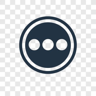 modaya uygun bir tasarım tarzı daire menü simgesi. Daire menü simgesini şeffaf arka plan üzerinde izole. Daire menü vektör simgesi basit ve modern düz simgesi web sitesi, mobil, logo, app, UI. Daire menü simge vektör çizim, Eps10.