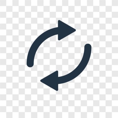 ok simgesi modaya uygun bir tasarım tarzı yeniden yükleyin. saydam arka plan üzerinde izole ok simgesini yeniden yükleyin. ok vektör simgesi basit ve modern düz simgesi web sitesi, mobil, logo, app, yeniden UI. ok simge vektör çizim, Eps10 yeniden.