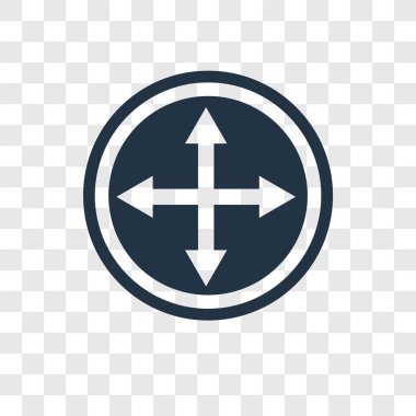 modaya uygun bir tasarım tarzı daire boyutları simgesi. Daire boyutları simgesi üzerinde şeffaf arka plan izole. Daire boyutları simgesi basit vektör ve modern düz UI uygulaması, web sitesi, mobil, logo, sembol. Daire boyutları simge vektör çizim, Eps10.