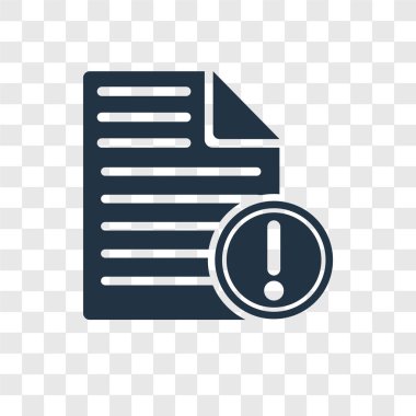 dosya ünlem modaya uygun bir tasarım tarzı. saydam arka plan üzerinde izole dosya ünlem. ünlem dosya vektör simgesi basit ve modern düz simgesi web sitesi, mobil, logo, app, UI. ünlem dosya simge vektör çizim, Eps10.