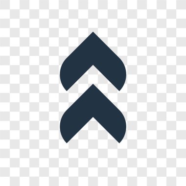 modaya uygun bir tasarım tarzı yukarı ok simgesi. yukarı ok simgesi üzerinde şeffaf arka plan izole. yukarı ok vektör simgesi basit ve modern düz sembolü için web sitesi, mobil, logo, app, UI. ok simge vektör çizim, Eps10.