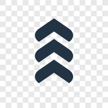 modaya uygun bir tasarım tarzı yukarı ok simgesi. yukarı ok simgesi üzerinde şeffaf arka plan izole. yukarı ok vektör simgesi basit ve modern düz sembolü için web sitesi, mobil, logo, app, UI. ok simge vektör çizim, Eps10.
