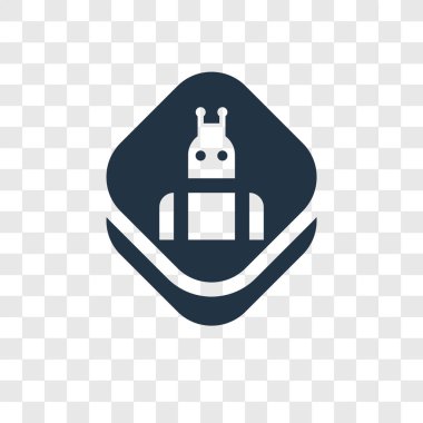 modaya uygun bir tasarım tarzı robot simgesi. robot simgesi üzerinde şeffaf arka plan izole. Robot vektör simgesi basit ve modern düz simgesi web sitesi, mobil, logo, app, UI. Robot simge vektör çizim, Eps10.