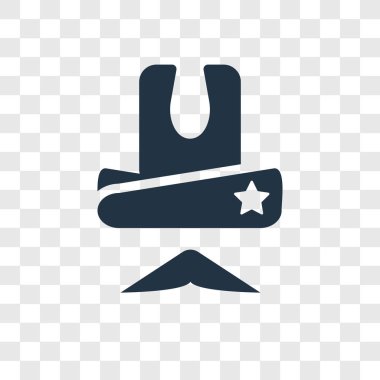 modaya uygun bir tasarım tarzı kovboy simgesi. kovboy simgesi üzerinde şeffaf arka plan izole. kovboy vektör simgesi basit ve modern düz simgesi web sitesi, mobil, logo, app, UI. kovboy simge vektör çizim, Eps10.