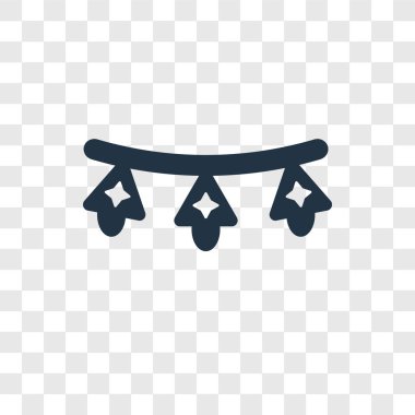 modaya uygun bir tasarım tarzı çelenk simgesi. saydam arka plan üzerinde izole çelenk simgesi. çelenk simgesi basit vektör ve modern düz UI uygulaması, web sitesi, mobil, logo, sembol. çelenk simge vektör çizim, Eps10.