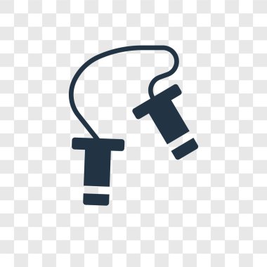 modaya uygun bir tasarım tarzı atlama ipi simgesi. atlama ipi simgesi üzerinde şeffaf arka plan izole. atlama ipi vektör simgesi basit ve modern düz simgesi web sitesi, mobil, logo, app, UI. atlama ipi simge vektör çizim, Eps10.