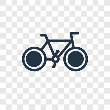 modaya uygun bir tasarım tarzı bisiklet simgesi. Bisiklet simgesi üzerinde şeffaf arka plan izole. Bisiklet vektör simgesi basit ve modern düz simgesi web sitesi, mobil, logo, app, UI. Bisiklet simge vektör çizim, Eps10.