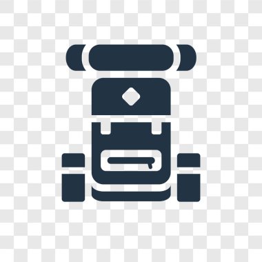 modaya uygun bir tasarım tarzı sırt çantaları simgesi. şeffaf arka plan üzerinde izole kutsal kişilerin resmi sırt çantaları. sırt çantaları simgesi basit vektör ve modern düz UI uygulaması, web sitesi, mobil, logo, sembol. simge vektör çizim, Eps10 sırt çantaları.