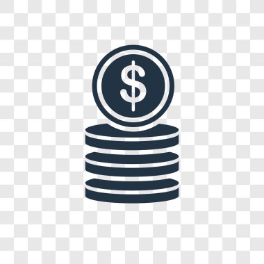 sikke simge modaya uygun bir tasarım tarzı. saydam arka plan üzerinde izole sikke simge. sikke vektör simgesi basit ve modern düz simgesi web sitesi, mobil, logo, app, UI. sikke simge vektör çizim, Eps10.