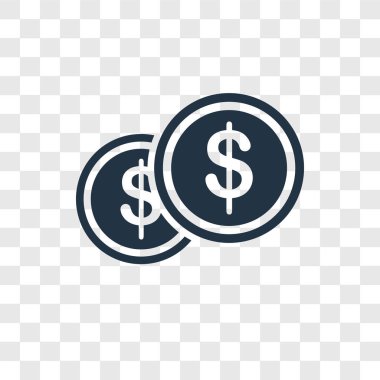 sikke simge modaya uygun bir tasarım tarzı. saydam arka plan üzerinde izole sikke simge. sikke vektör simgesi basit ve modern düz simgesi web sitesi, mobil, logo, app, UI. sikke simge vektör çizim, Eps10.