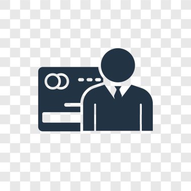 CIT kartı simgesine modaya uygun bir tasarım tarzı. CIT kartı simgesi üzerinde şeffaf arka plan izole. CIT kartı vektör simgesi basit ve modern düz simgesi web sitesi, mobil, logo, app, UI. CIT kartı simge vektör çizim, Eps10.