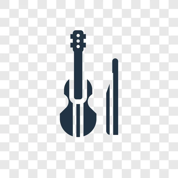 时尚设计风格的小提琴图标 在透明背景上隔离的小提琴图标 小提琴矢量图标简单和现代平面符号为网站 应用程序 小提琴图标向量例证 Eps10 — 图库矢量图片