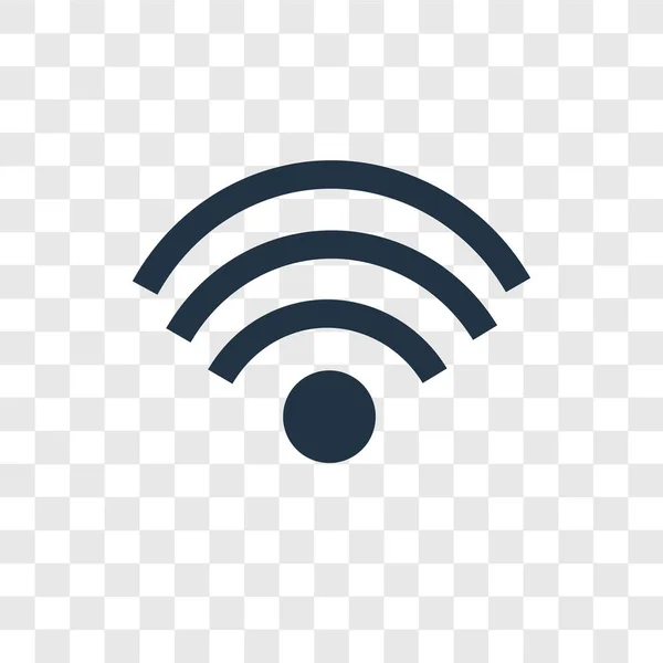 时尚设计风格的无线图标 在透明背景上隔离的 Wifi Wifi 矢量图标简单和现代平面符号为网站 应用程序 Wifi 图标向量例证 Eps10 — 图库矢量图片