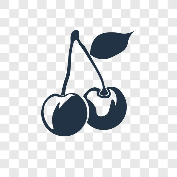 Cherry Pictogram Trendy Stijl Cherry Pictogram Geïsoleerd Transparante Achtergrond Cherry — Stockvector