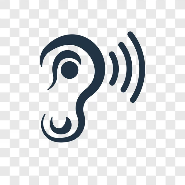 Oído Con Icono Barra Sonido Estilo Diseño Moda Oído Con — Vector de stock