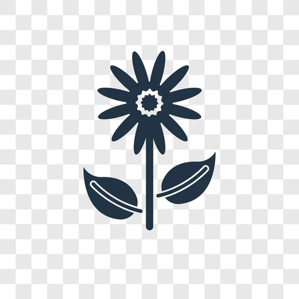 Квітка Значком Листя Модному Стилі Дизайну Квітка Значком Листя Ізольована — стоковий вектор