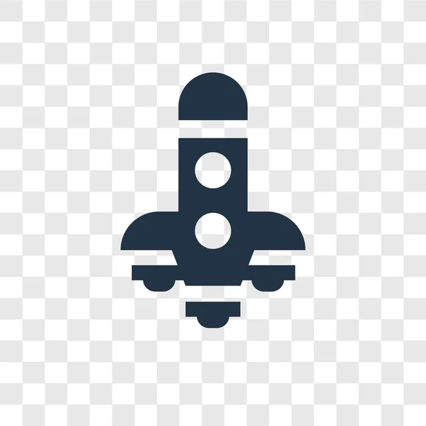 Икона Космического Корабля Модном Дизайнерском Стиле Иконка Космического Корабля Изолирована — стоковый вектор