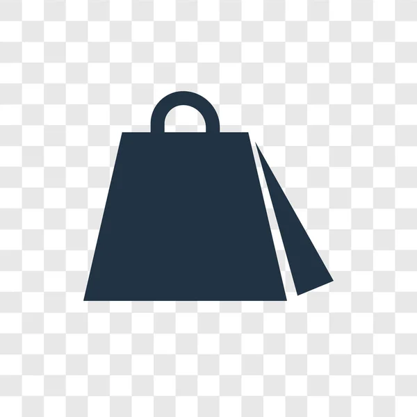 Einkaufstaschen Ikone Trendigen Design Stil Einkaufstaschensymbol Isoliert Auf Transparentem Hintergrund — Stockvektor