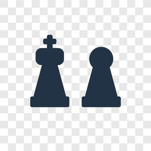 Šachy Ikona Módní Design Stylu Šachy Ikona Izolované Průhledné Pozadí — Stockový vektor