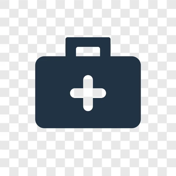 トレンディなデザイン スタイルの医療キットのアイコン 医療キットのアイコンが透明な背景に分離されました 医療キットの Web サイト アプリ ベクトル アイコン シンプルでモダンなフラット記号 — ストックベクタ
