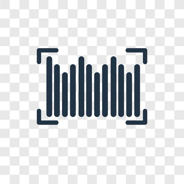 Barcode Symbol Trendigen Design Stil Barcode Symbol Isoliert Auf Transparentem — Stockvektor