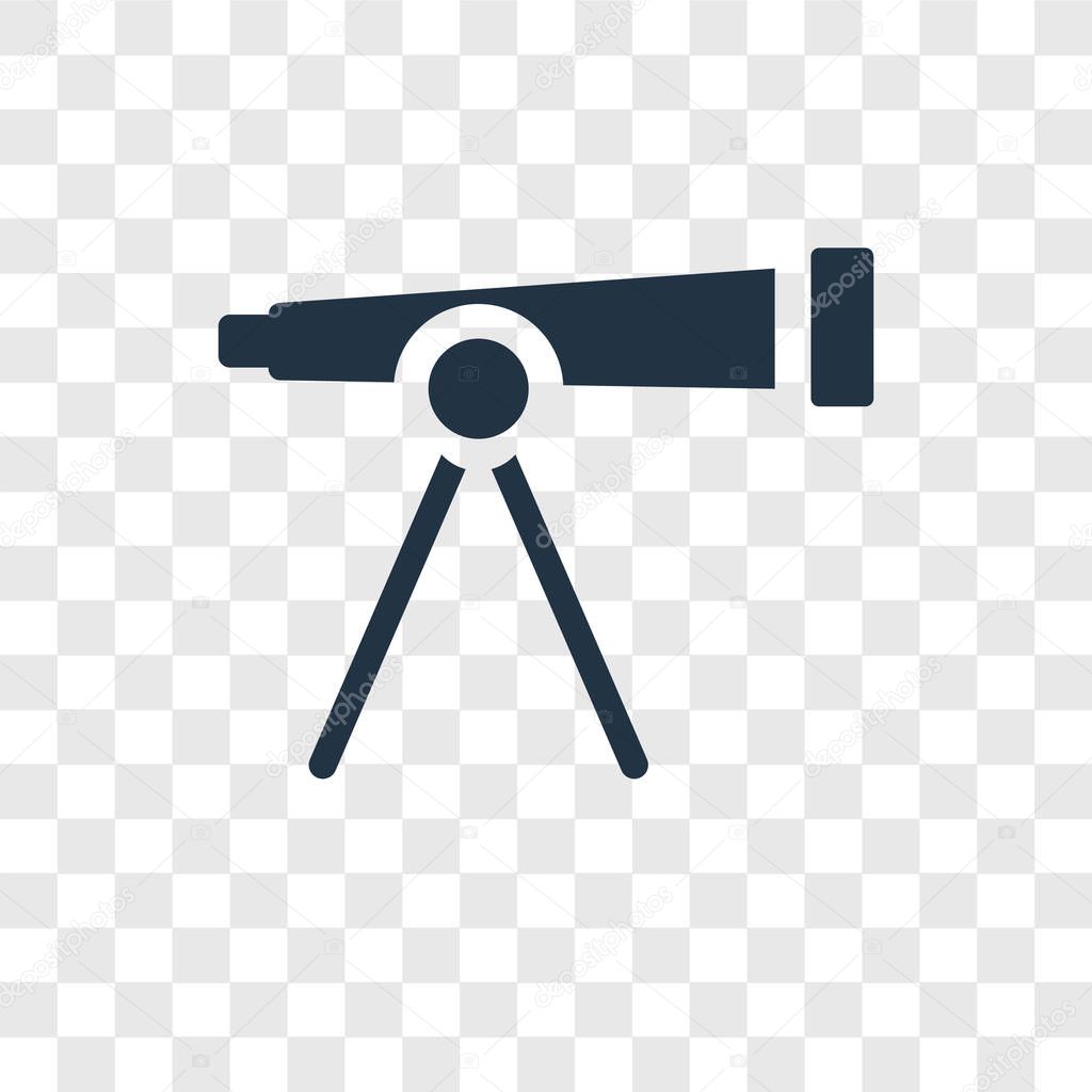 telescope icon in trendy design style. telescope icon isolated on transparent background. telescope vector icon simple and modern flat symbol for web site, mobile, logo, app, UI. telescope icon vector illustration, EPS10.