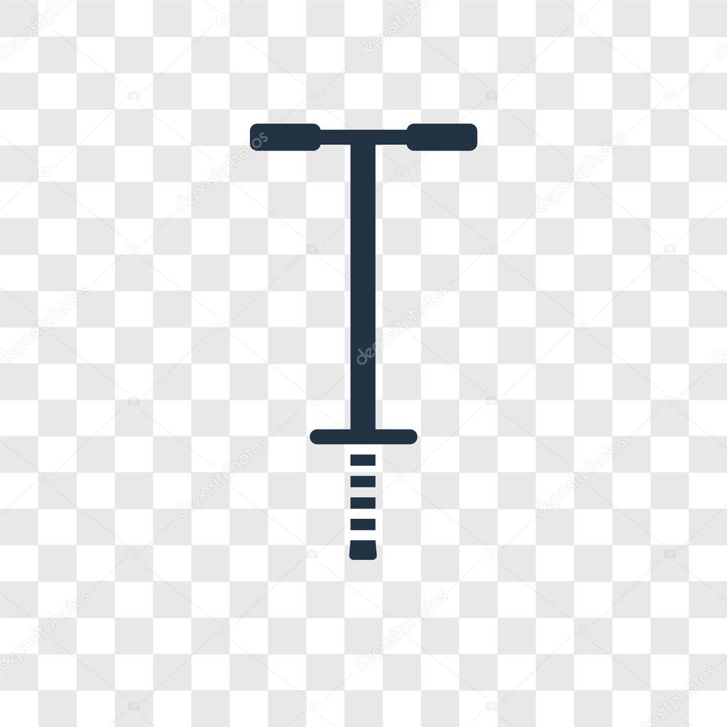 Pogo stick icon in trendy design style. pogo stick icon isolated on transparent background. pogo stick vector icon simple and modern flat symbol for web site, mobile, logo, app, UI. pogo stick icon vector illustration, EPS10.
