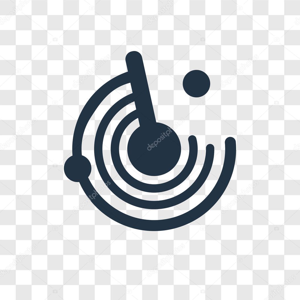 Radar icon in trendy design style. radar icon isolated on transparent background. radar vector icon simple and modern flat symbol for web site, mobile, logo, app, UI. radar icon vector illustration, EPS10.
