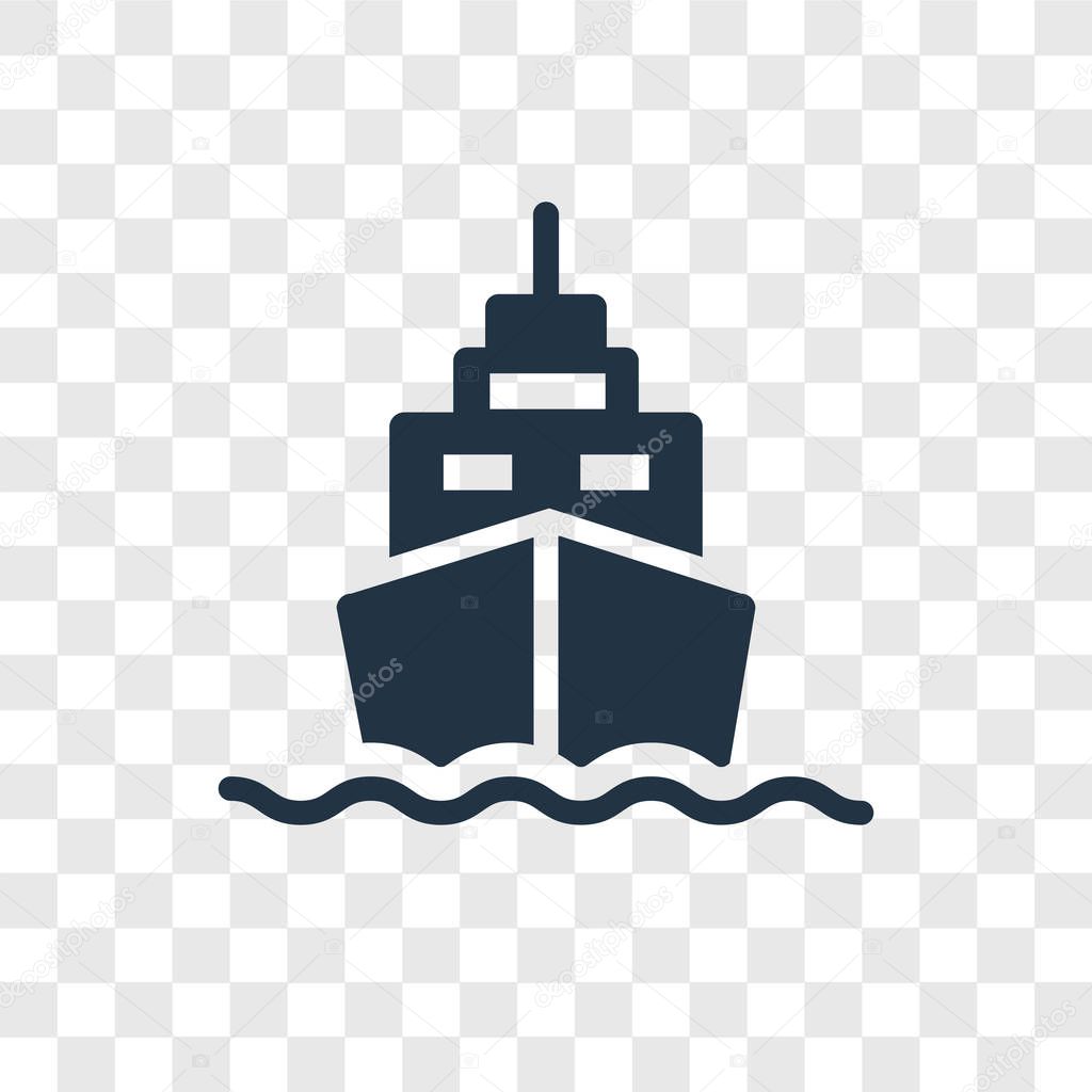 boat icon in trendy design style. boat icon isolated on transparent background. boat vector icon simple and modern flat symbol for web site, mobile, logo, app, UI. boat icon vector illustration, EPS10.