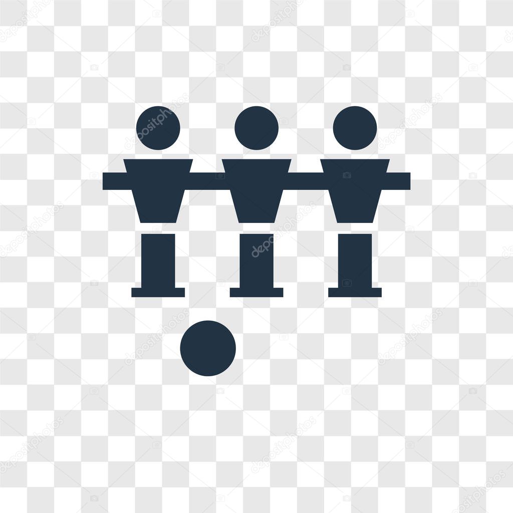 Foosball icon in trendy design style. foosball icon isolated on transparent background. foosball vector icon simple and modern flat symbol for web site, mobile, logo, app, UI. foosball icon vector illustration, EPS10.