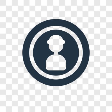 modaya uygun bir tasarım tarzı Kullanıcı simgesi. Kullanıcı simgesi üzerinde şeffaf arka plan izole. Kullanıcı vektör simgesi basit ve modern düz simgesi web sitesi, mobil, logo, app, UI. Kullanıcı simge vektör çizim, Eps10.