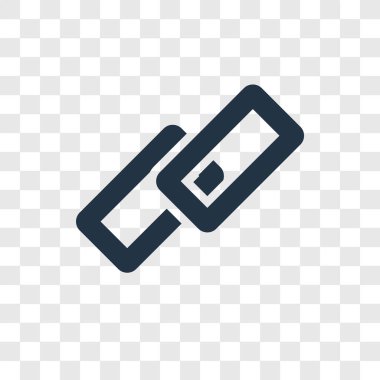 bağlantı simgesini modaya uygun bir tasarım tarzı. bağlantı simgesini şeffaf arka plan üzerinde izole. bağlantı vektör simgesi basit ve modern düz simgesi web sitesi, mobil, logo, app, UI. Bağlantı simge vektör çizim, Eps10.