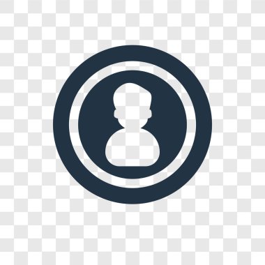 modaya uygun bir tasarım tarzı Kullanıcı simgesi. Kullanıcı simgesi üzerinde şeffaf arka plan izole. Kullanıcı vektör simgesi basit ve modern düz simgesi web sitesi, mobil, logo, app, UI. Kullanıcı simge vektör çizim, Eps10.