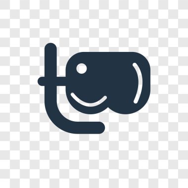 modaya uygun bir tasarım tarzı dalış maske simgesi. Dalış maske simgesi üzerinde şeffaf arka plan izole. Dalış maske vektör simgesi basit ve modern düz simgesi web sitesi, mobil, logo, app, UI. Dalış maske simge vektör çizim, Eps10.