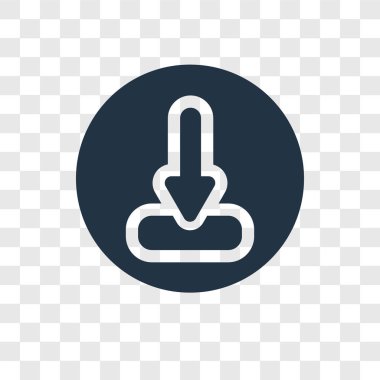 Download Icon modaya uygun bir tasarım tarzı. saydam arka plan üzerinde izole simgesini indirin. download vektör simgesi basit ve modern düz simgesi web sitesi, mobil, logo, app, UI. indir simge vektör çizim, Eps10.