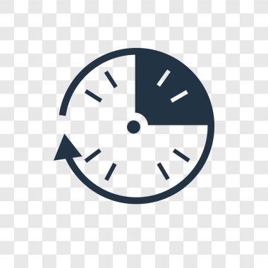 saat simgesi modaya uygun bir tasarım tarzı. saat simgesi üzerinde şeffaf arka plan izole. Saat vektör simgesi basit ve modern düz simgesi web sitesi, mobil, logo, app, UI. simge vektör çizim, Eps10 saat.