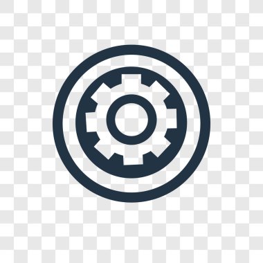 ayarları simgesi modaya uygun bir tasarım tarzı. ayarları simgesi üzerinde şeffaf arka plan izole. ayarları simgesi basit vektör ve modern düz UI uygulaması, web sitesi, mobil, logo, sembol. ayarları simgesi vektör çizim, Eps10.
