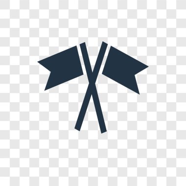 modaya uygun bir tasarım tarzı bayrak simgesi. Bayrak simgesini şeffaf arka plan üzerinde izole. bayrak simgesi basit vektör ve modern düz UI uygulaması, web sitesi, mobil, logo, sembol. simge vektör çizim, Eps10 bayrak.