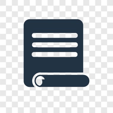 modaya uygun bir tasarım tarzı kağıt simgesi. Kağıt simgesi üzerinde şeffaf arka plan izole. kağıt vektör simgesi basit ve modern düz simgesi web sitesi, mobil, logo, app, UI. Kağıt simge vektör çizim, Eps10.