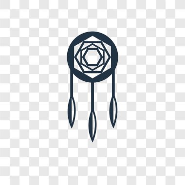 modaya uygun bir tasarım tarzı Dreamcatcher simgesi. saydam arka plan üzerinde izole dreamcatcher simgesi. Dreamcatcher vektör simgesi basit ve modern düz simgesi web sitesi, mobil, logo, app, UI. Dreamcatcher simge vektör çizim, Eps10.