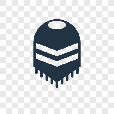 modaya uygun bir tasarım tarzı panço simgesi. Panço simgesi üzerinde şeffaf arka plan izole. Panço vektör simgesi basit ve modern düz simgesi web sitesi, mobil, logo, app, UI. Panço simge vektör çizim, Eps10.