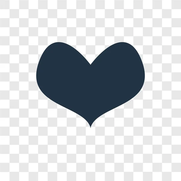Herz Symbol Trendigen Design Stil Herzsymbol Isoliert Auf Transparentem Hintergrund — Stockvektor