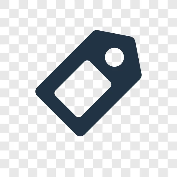 Taggningssymbol Trendig Designstil Ikonen För Ansiktstagg Isolerad Transparent Bakgrund Tag — Stock vektor