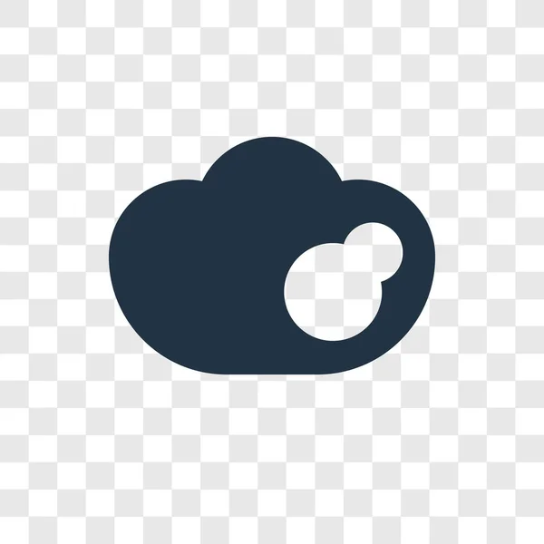 Ikona Cloudu Módní Design Stylu Ikona Cloudu Izolované Průhledné Pozadí — Stockový vektor
