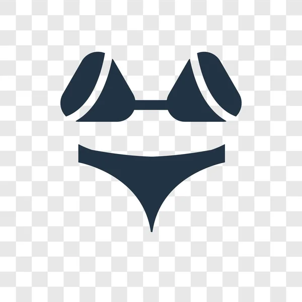 女士泳装图标在时尚的设计风格 女士泳装图标隔离在透明的背景 女士泳装矢量图标简单和现代平面符号为网站 应用程序 女士泳装图标向量例证 Eps10 — 图库矢量图片