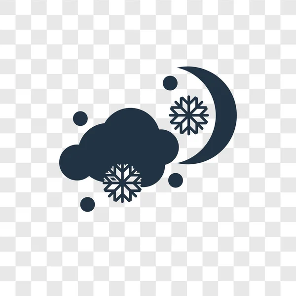 Schnee Ikone Trendigen Design Stil Schnee Symbol Isoliert Auf Transparentem — Stockvektor