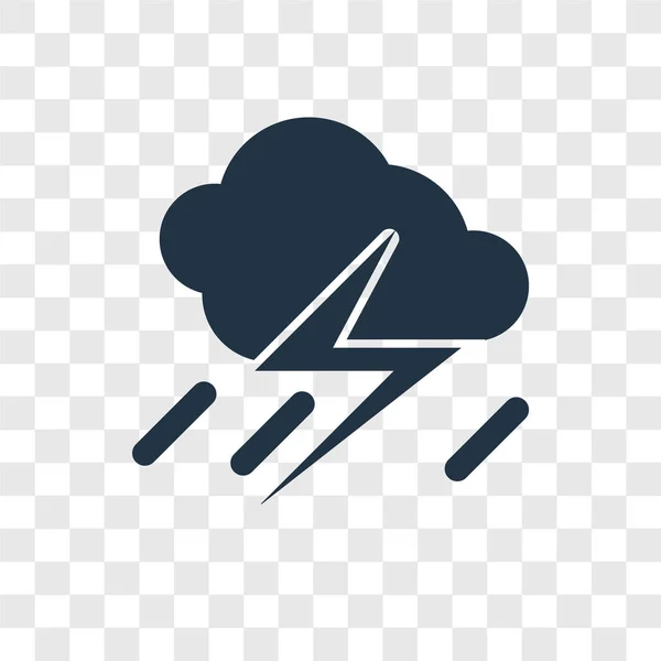 Icono Tormenta Estilo Diseño Moda Icono Tormenta Aislado Sobre Fondo — Vector de stock