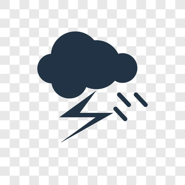 Storm Icon Trendy Design Style Storm Icon Isolated Transparent Background — Stock Vector