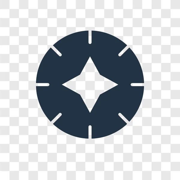 Kompass Ikone Trendigen Design Stil Kompass Symbol Isoliert Auf Transparentem — Stockvektor