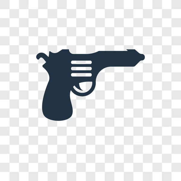Пиктограмма Пистолета Модном Стиле Дизайна Значок Пистолета Изолирован Прозрачном Фоне — стоковый вектор